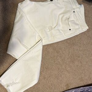 White distressed Kancan jeans
